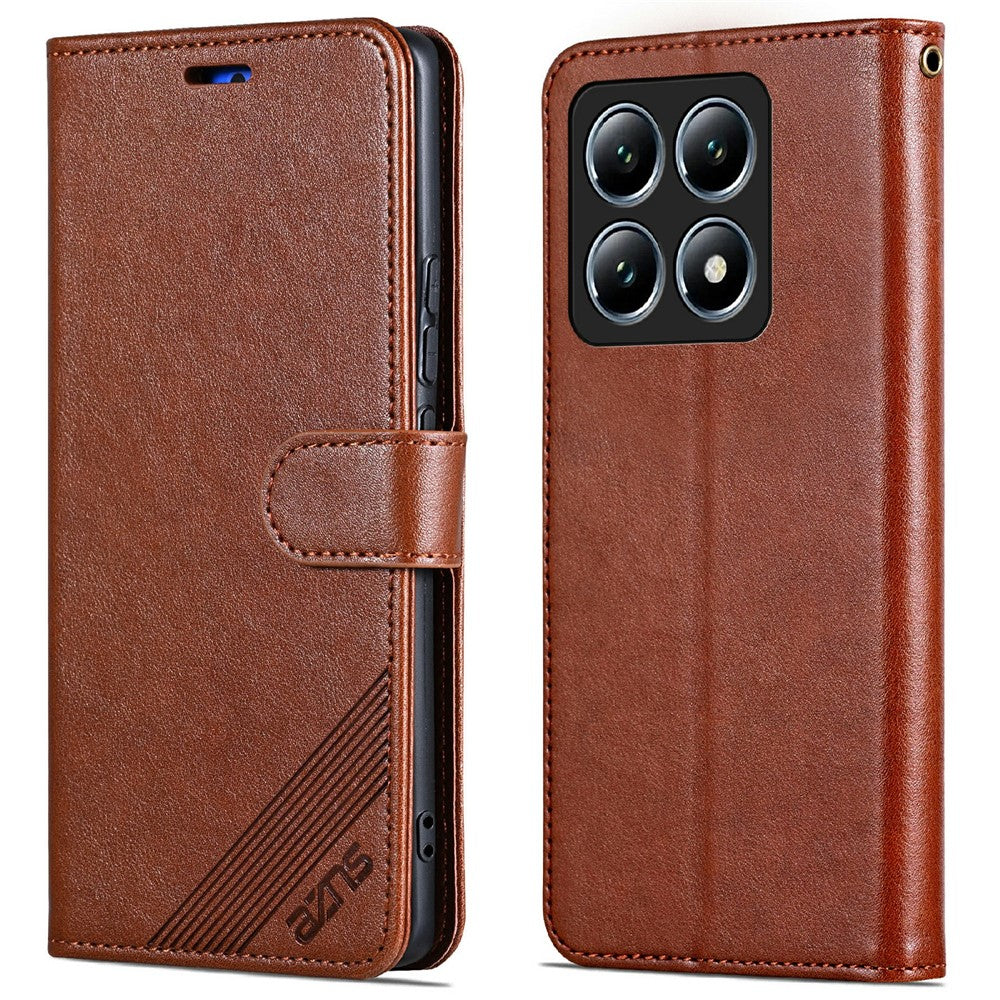 AZNS For Xiaomi 14T Case Anti-Scratch PU Leather Stand Wallet Phone Cover