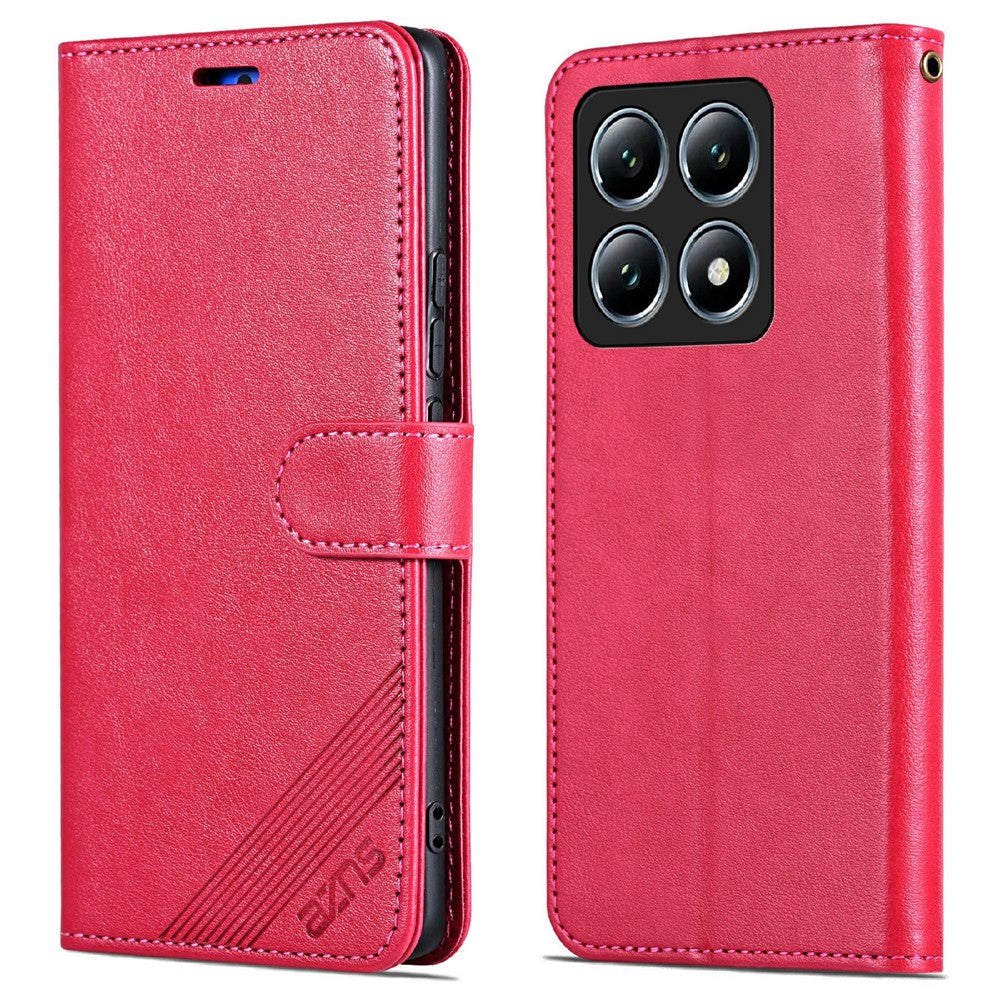 AZNS For Xiaomi 14T Case Anti-Scratch PU Leather Stand Wallet Phone Cover