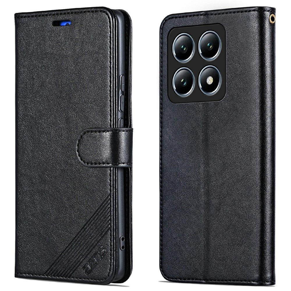 AZNS For Xiaomi 14T Pro Case Anti-Scratch PU Leather Stand Wallet Phone Cover