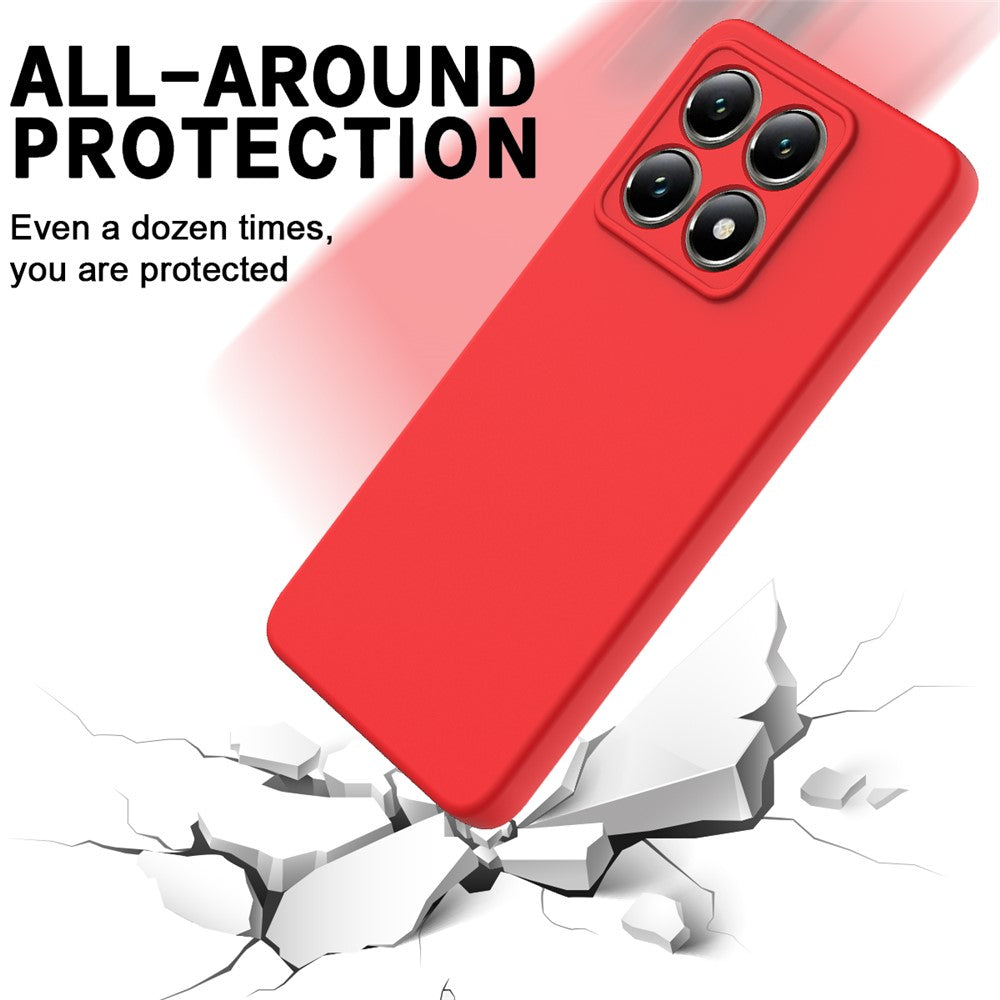 For Xiaomi 14T Case Liquid Silicone Anti-Scratch Phone Cover with Hand Strap