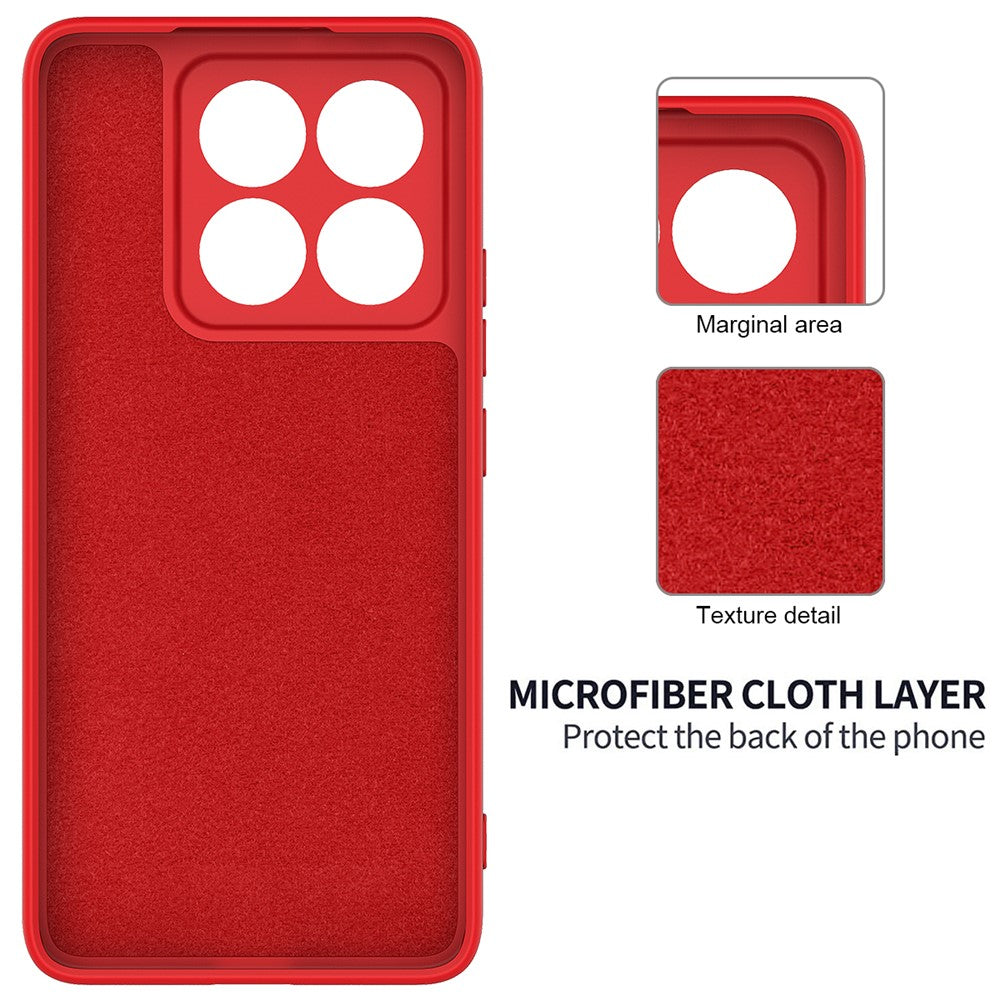 For Xiaomi 14T Case Liquid Silicone Anti-Scratch Phone Cover with Hand Strap