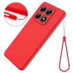 For Xiaomi 14T Case Liquid Silicone Anti-Scratch Phone Cover with Hand Strap