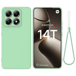 For Xiaomi 14T Case Liquid Silicone Anti-Scratch Phone Cover with Hand Strap