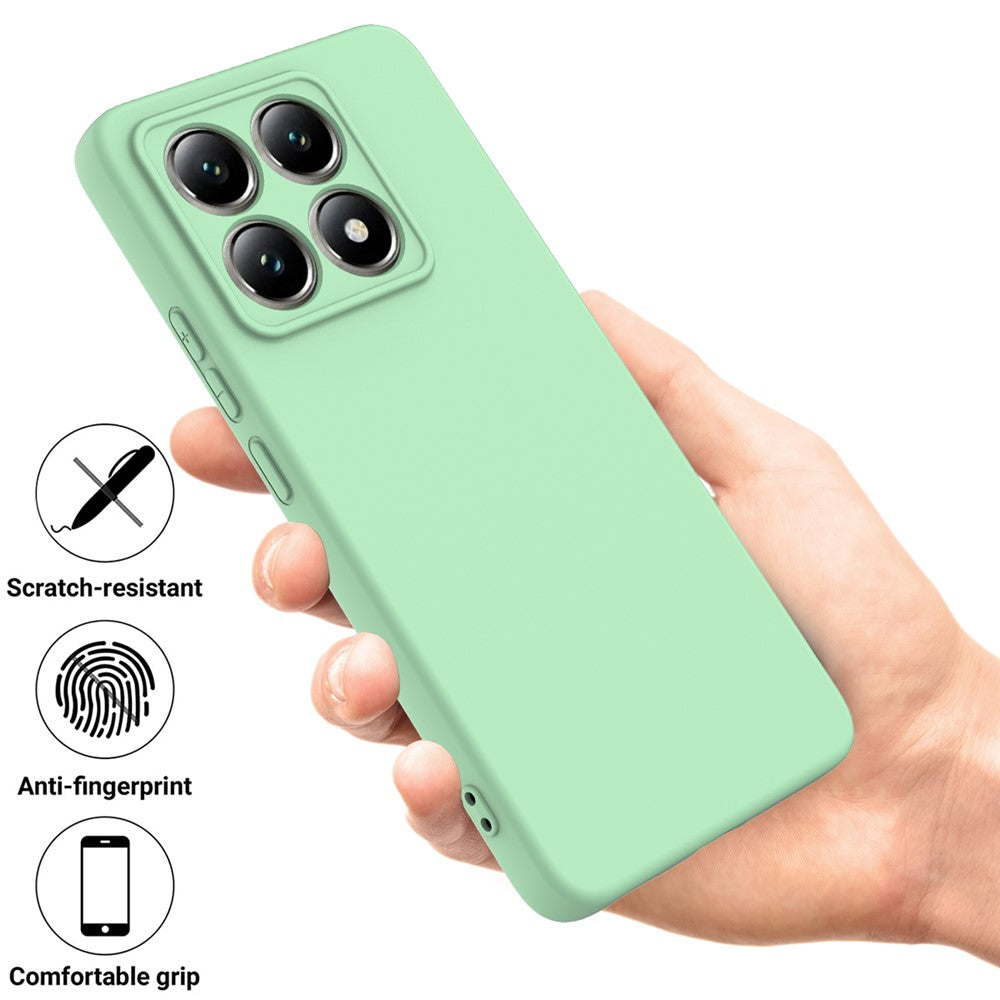 For Xiaomi 14T Pro Case Liquid Silicone Anti-Scratch Phone Cover with Hand Strap