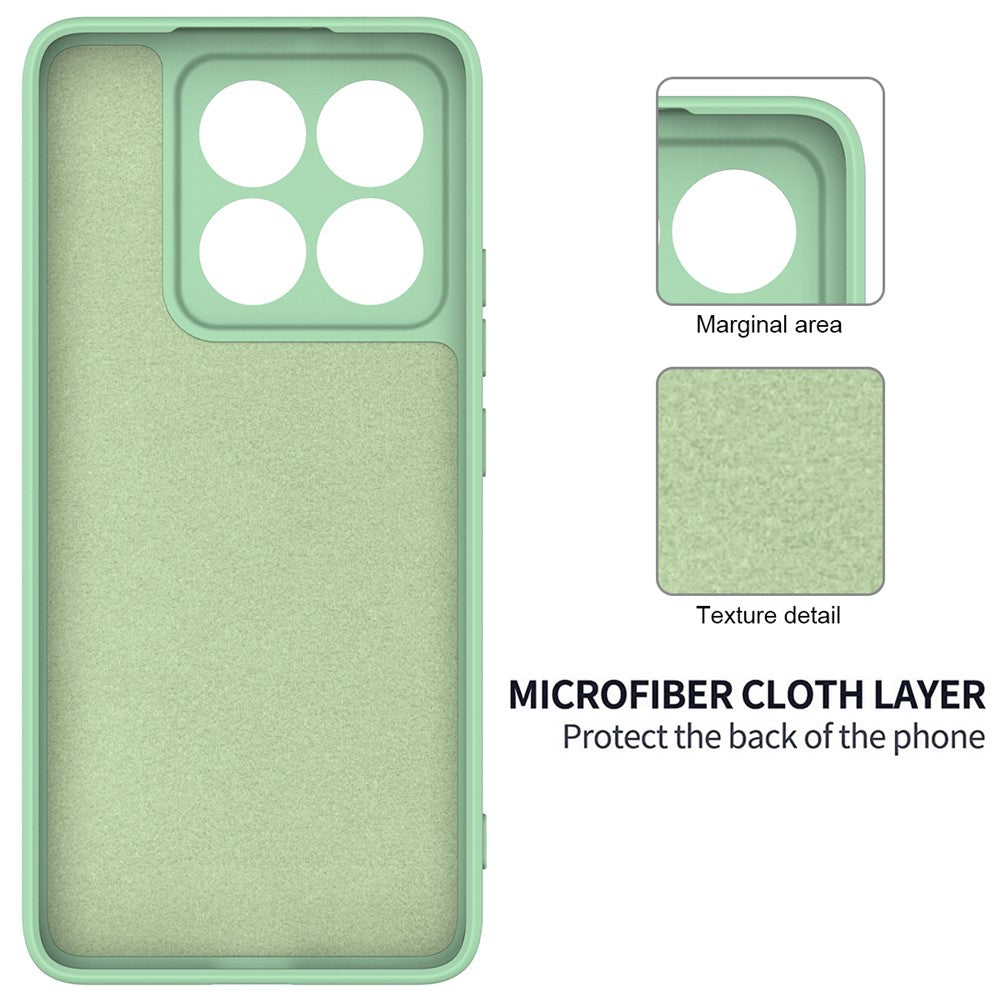 For Xiaomi 14T Pro Case Liquid Silicone Anti-Scratch Phone Cover with Hand Strap