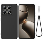 For Xiaomi 14T Pro Case Liquid Silicone Anti-Scratch Phone Cover with Hand Strap
