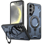 Til Samsung Galaxy S25+ / S24+ Magnetisk cover Militær Beskyttelse PC+TPU Støtteben Telefoncover