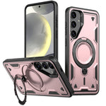 Til Samsung Galaxy S25+ / S24+ Magnetisk cover Militær Beskyttelse PC+TPU Støtteben Telefoncover