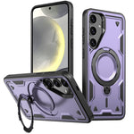 Til Samsung Galaxy S24 FE Magnetisk Cover Militær Beskyttelse PC+TPU Støtteben Telefoncover
