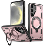 Samsung Galaxy S25 / S24 Magnetiskt skal Militärskyddande PC+TPU Stativ mobilskal