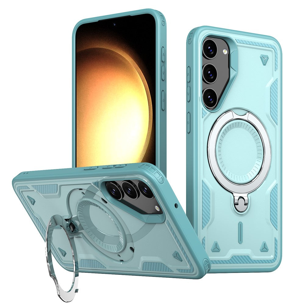For Samsung Galaxy S23+ Case Magnetic Case Military Protection PC+TPU Kickstand Phone Cover