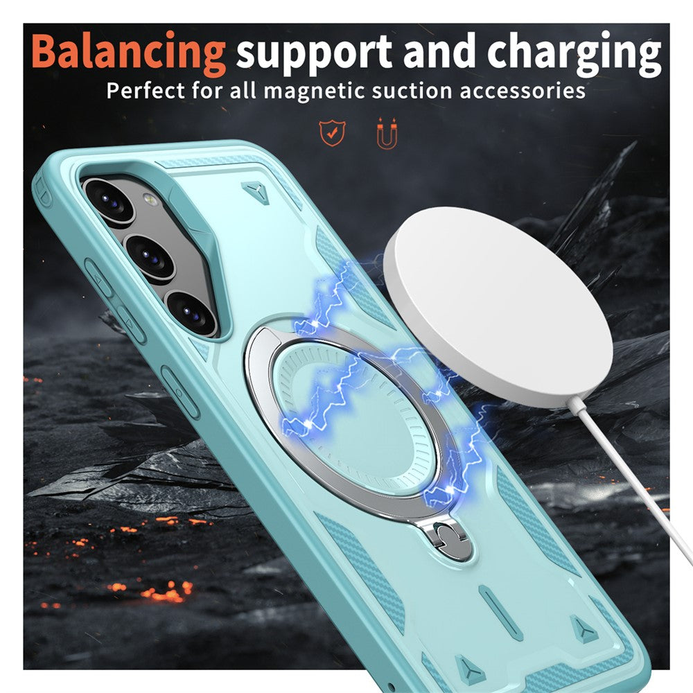 For Samsung Galaxy S23+ Case Magnetic Case Military Protection PC+TPU Kickstand Phone Cover