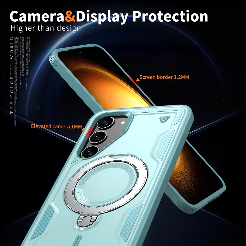 For Samsung Galaxy S23+ Case Magnetic Case Military Protection PC+TPU Kickstand Phone Cover