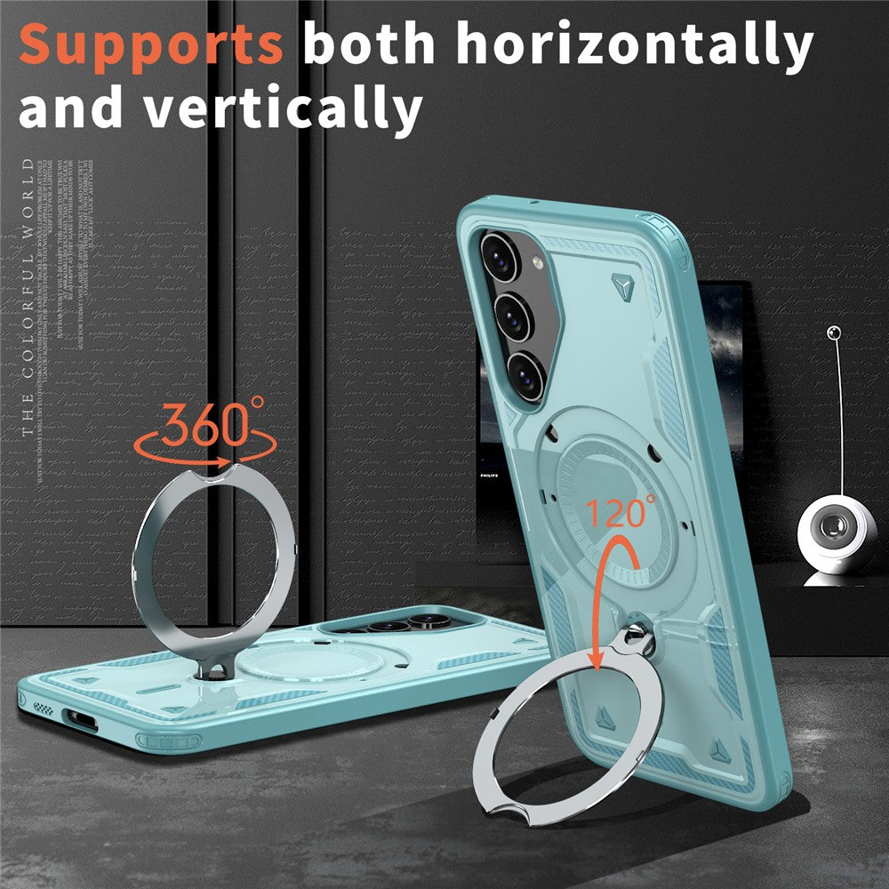 For Samsung Galaxy S23+ Case Magnetic Case Military Protection PC+TPU Kickstand Phone Cover