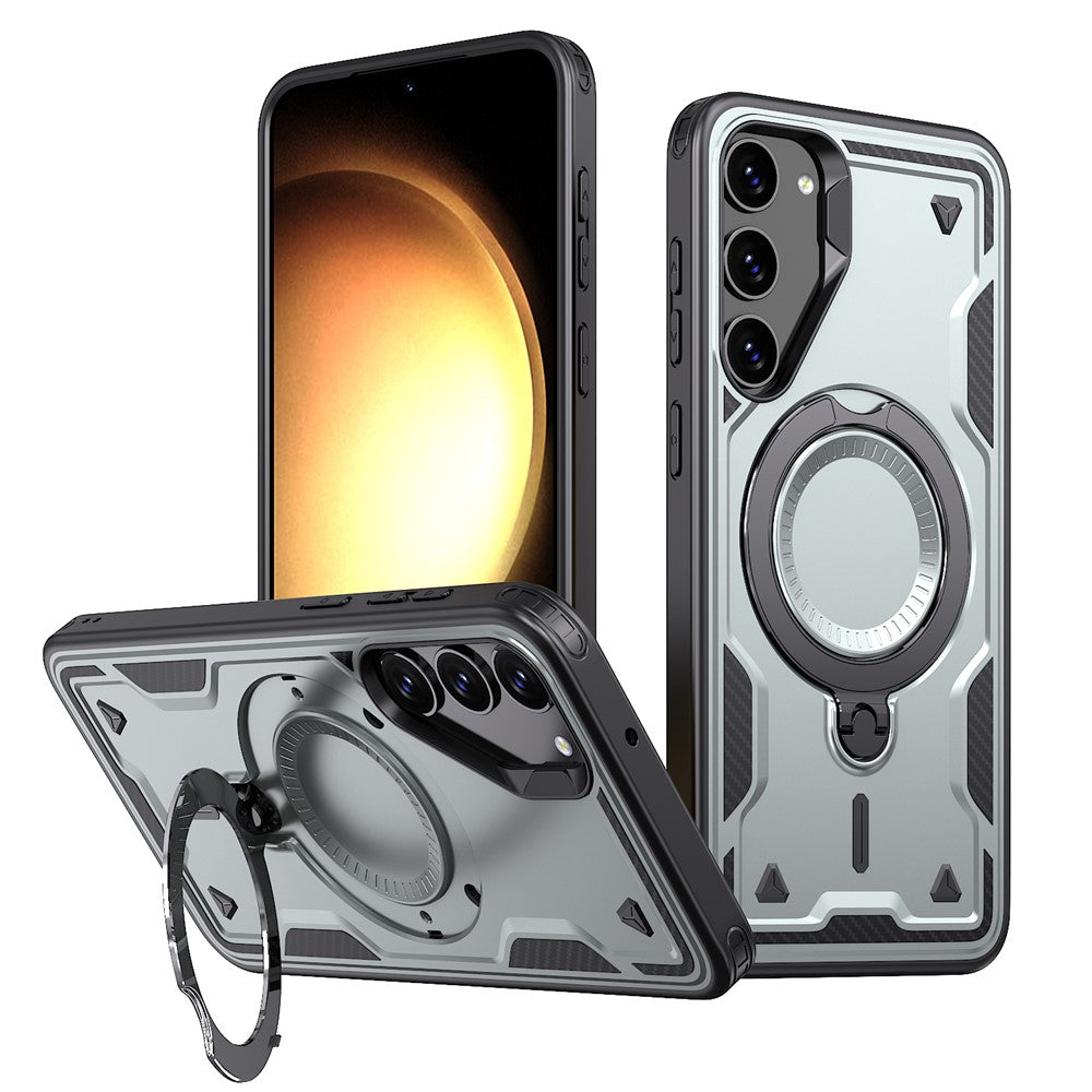 For Samsung Galaxy S23+ Case Magnetic Case Military Protection PC+TPU Kickstand Phone Cover