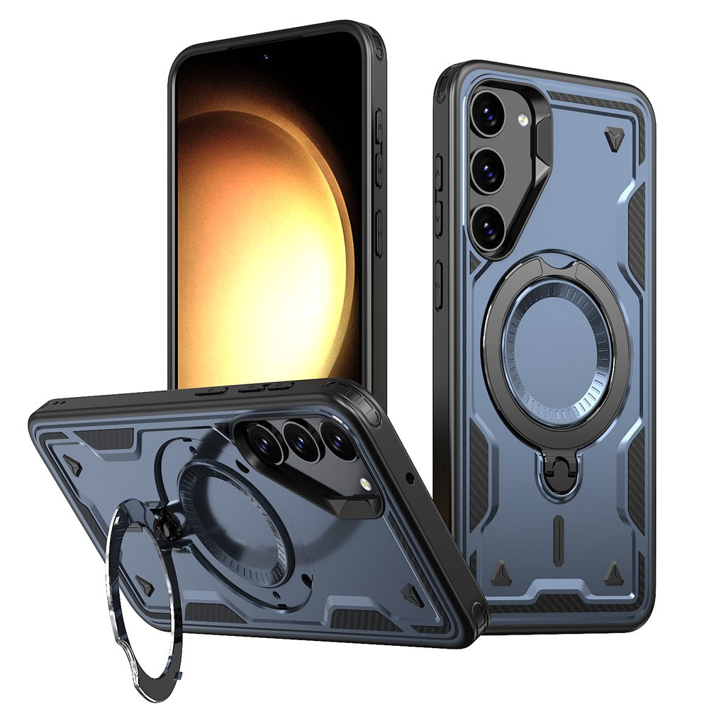 For Samsung Galaxy S23+ Case Magnetic Case Military Protection PC+TPU Kickstand Phone Cover