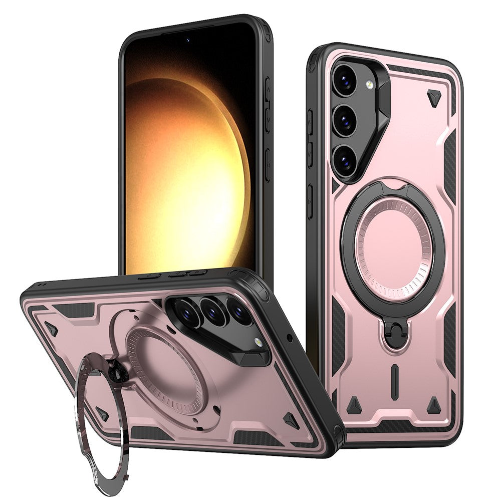 For Samsung Galaxy S23+ Case Magnetic Case Military Protection PC+TPU Kickstand Phone Cover