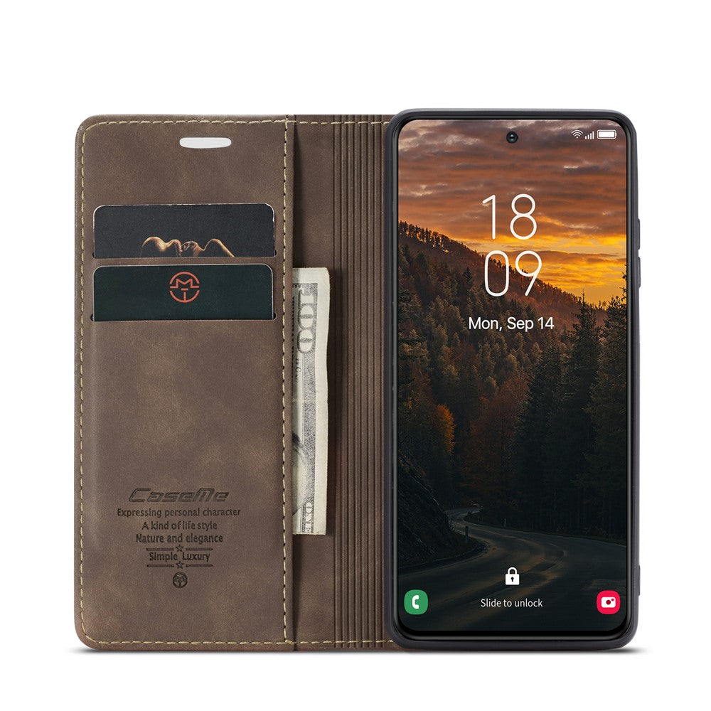 CASEME cover til Samsung Galaxy S24 FE, 013-serien, kortholder, stativ og lædercover