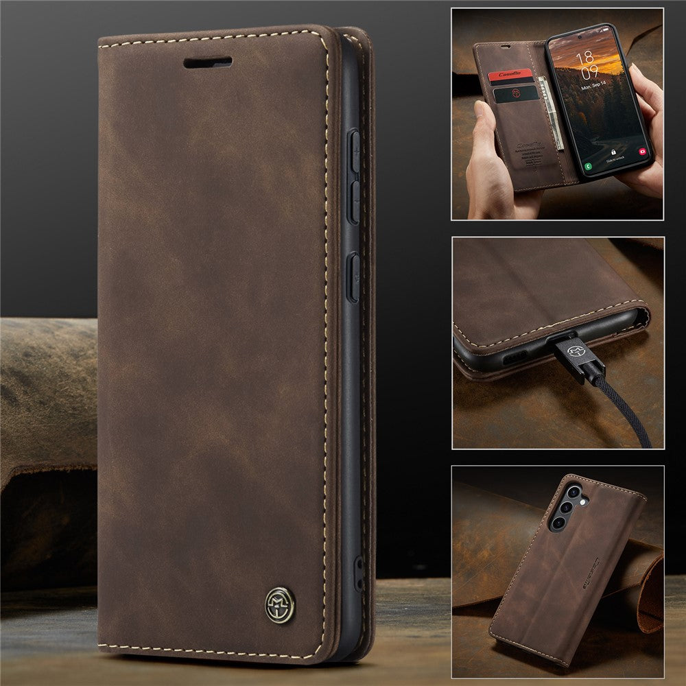 CASEME cover til Samsung Galaxy S24 FE, 013-serien, kortholder, stativ og lædercover