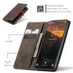 CASEME cover til Samsung Galaxy S24 FE, 013-serien, kortholder, stativ og lædercover