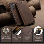 CASEME cover til Samsung Galaxy S24 FE, 013-serien, kortholder, stativ og lædercover