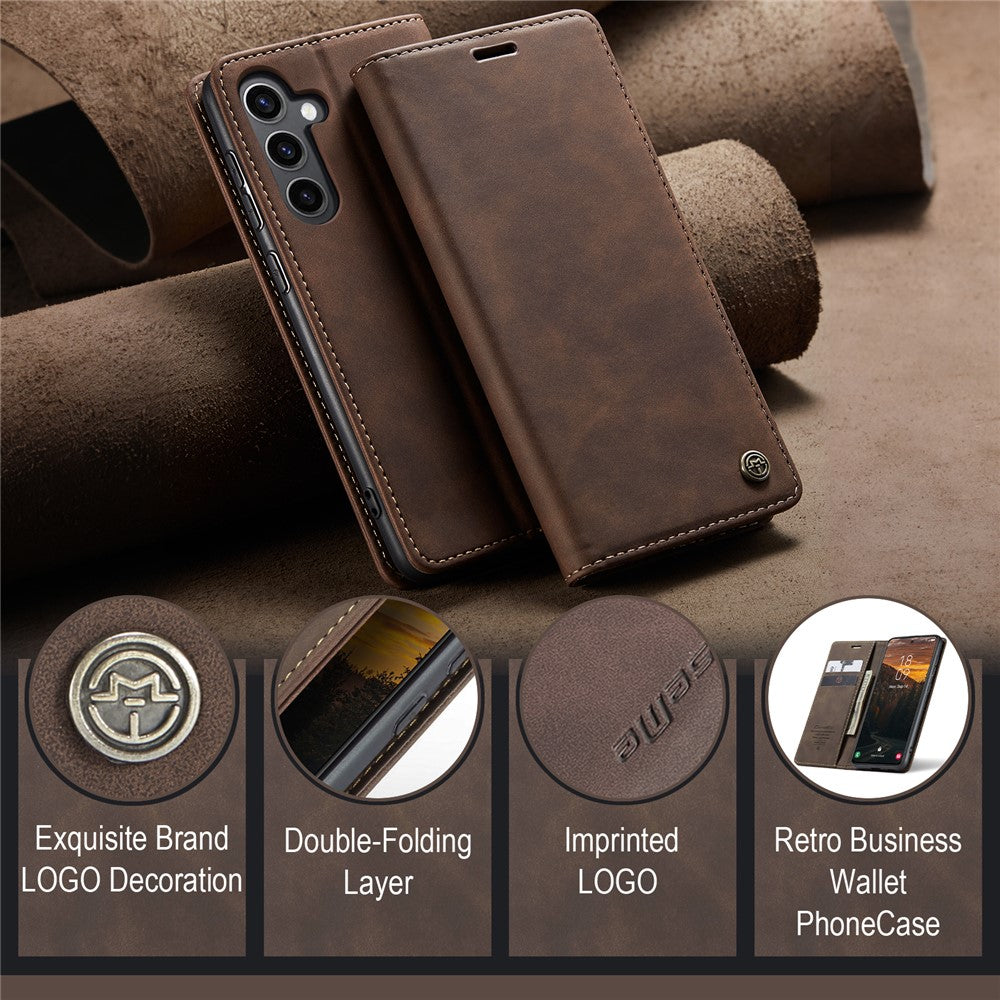 CASEME cover til Samsung Galaxy S24 FE, 013-serien, kortholder, stativ og lædercover