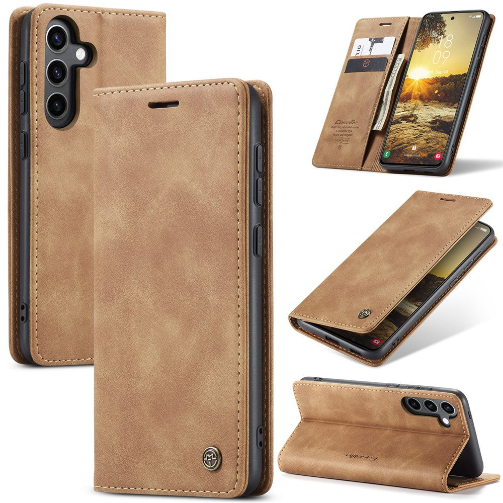 CASEME cover til Samsung Galaxy S24 FE, 013-serien, kortholder, stativ og lædercover
