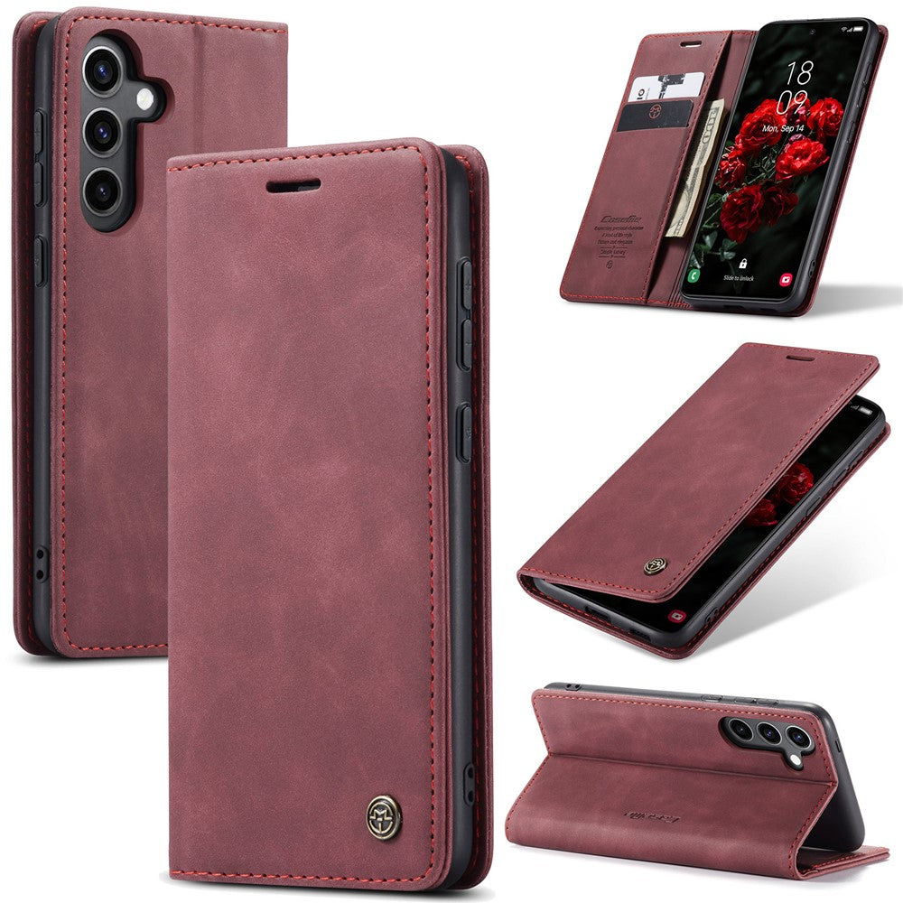 CASEME cover til Samsung Galaxy S24 FE, 013-serien, kortholder, stativ og lædercover