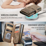 CASEME til Samsung Galaxy S24 FE Telefoncovers med Rem C30 Lynlås Flere Kortrum PU Læder Cover