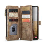 CASEME til Samsung Galaxy S24 FE Telefoncovers med Rem C30 Lynlås Flere Kortrum PU Læder Cover