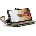 CASEME til Samsung Galaxy S24 FE Telefoncovers med Rem C30 Lynlås Flere Kortrum PU Læder Cover