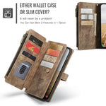 CASEME til Samsung Galaxy S24 FE Telefoncovers med Rem C30 Lynlås Flere Kortrum PU Læder Cover