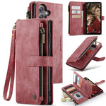 CASEME til Samsung Galaxy S24 FE Telefoncovers med Rem C30 Lynlås Flere Kortrum PU Læder Cover