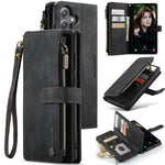 CASEME til Samsung Galaxy S24 FE Telefoncovers med Rem C30 Lynlås Flere Kortrum PU Læder Cover
