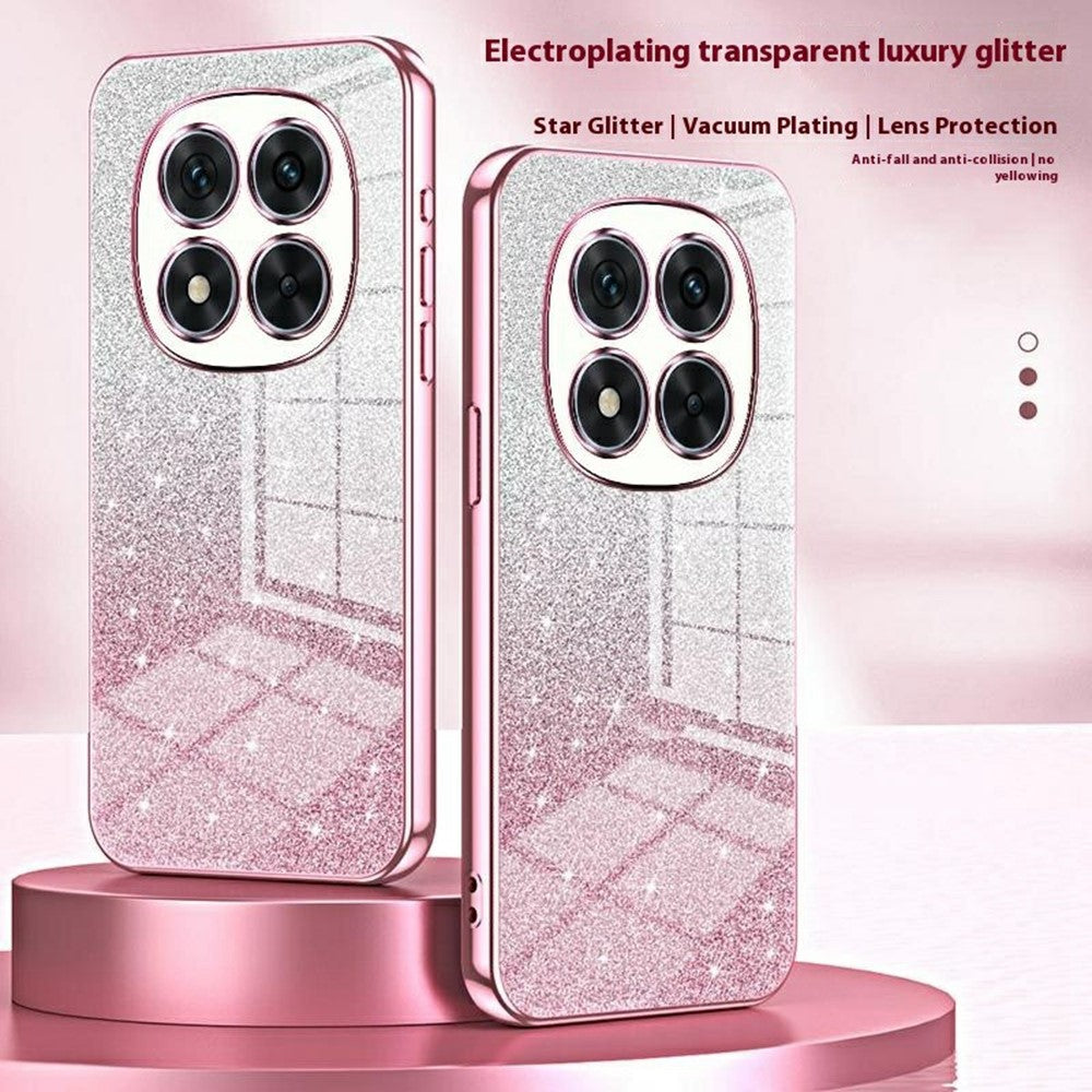 For Xiaomi Redmi Note 14 Pro 5G / Poco X7 5G Case Electroplating Gradient Glitter TPU Phone Cover