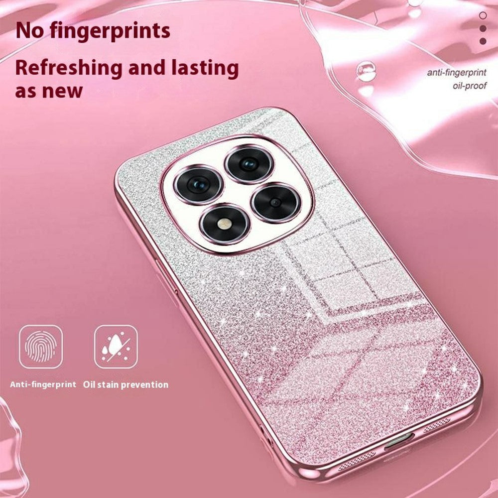 For Xiaomi Redmi Note 14 Pro 5G / Poco X7 5G Case Electroplating Gradient Glitter TPU Phone Cover