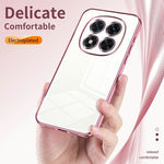 For Xiaomi Redmi Note 14 Pro 5G / Poco X7 5G Case Electroplating Frame Soft TPU Phone Cover