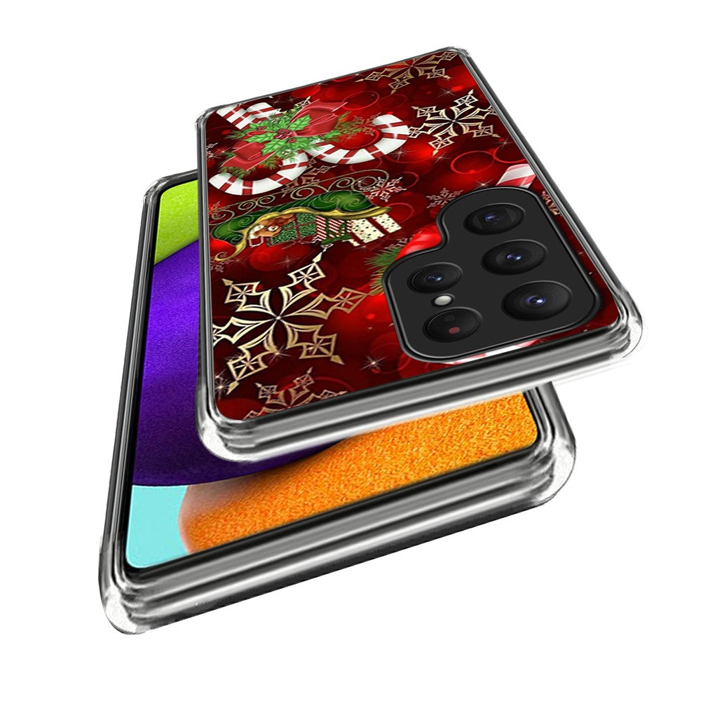 Samsung Galaxy S25 Ultra-skal med julmönster och mjukt TPU-fodral