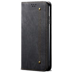 For Samsung Galaxy S25+ Case Jeans Cloth Texture Anti-Scratch Leather Stand Phone Cover