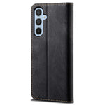 For Samsung Galaxy S25+ Case Jeans Cloth Texture Anti-Scratch Leather Stand Phone Cover