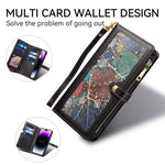 ESEBLE Galaxy Series For Samsung Galaxy S25+ Case Leather Zipper Phone Cover RFID Blocking