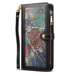 ESEBLE Galaxy Series For Samsung Galaxy S25+ Case Leather Zipper Phone Cover RFID Blocking