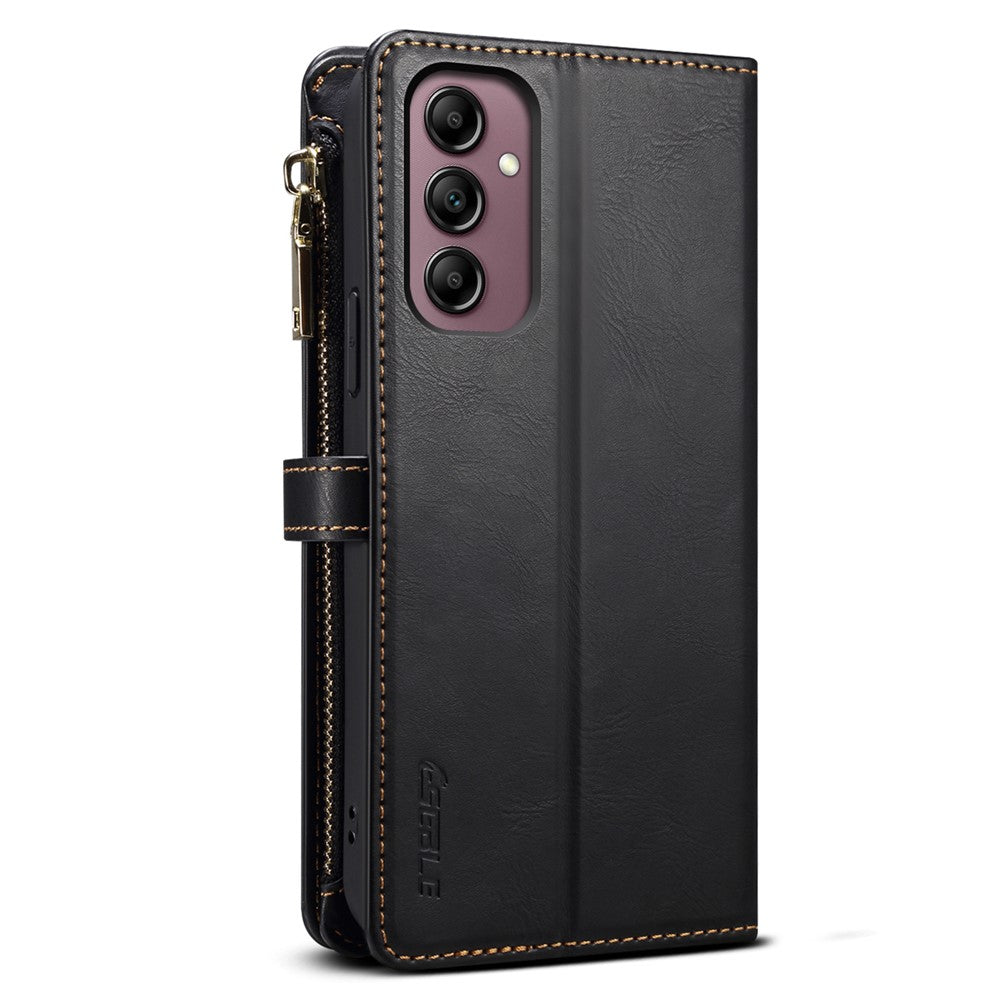 ESEBLE Galaxy Series For Samsung Galaxy S25+ Case Leather Zipper Phone Cover RFID Blocking