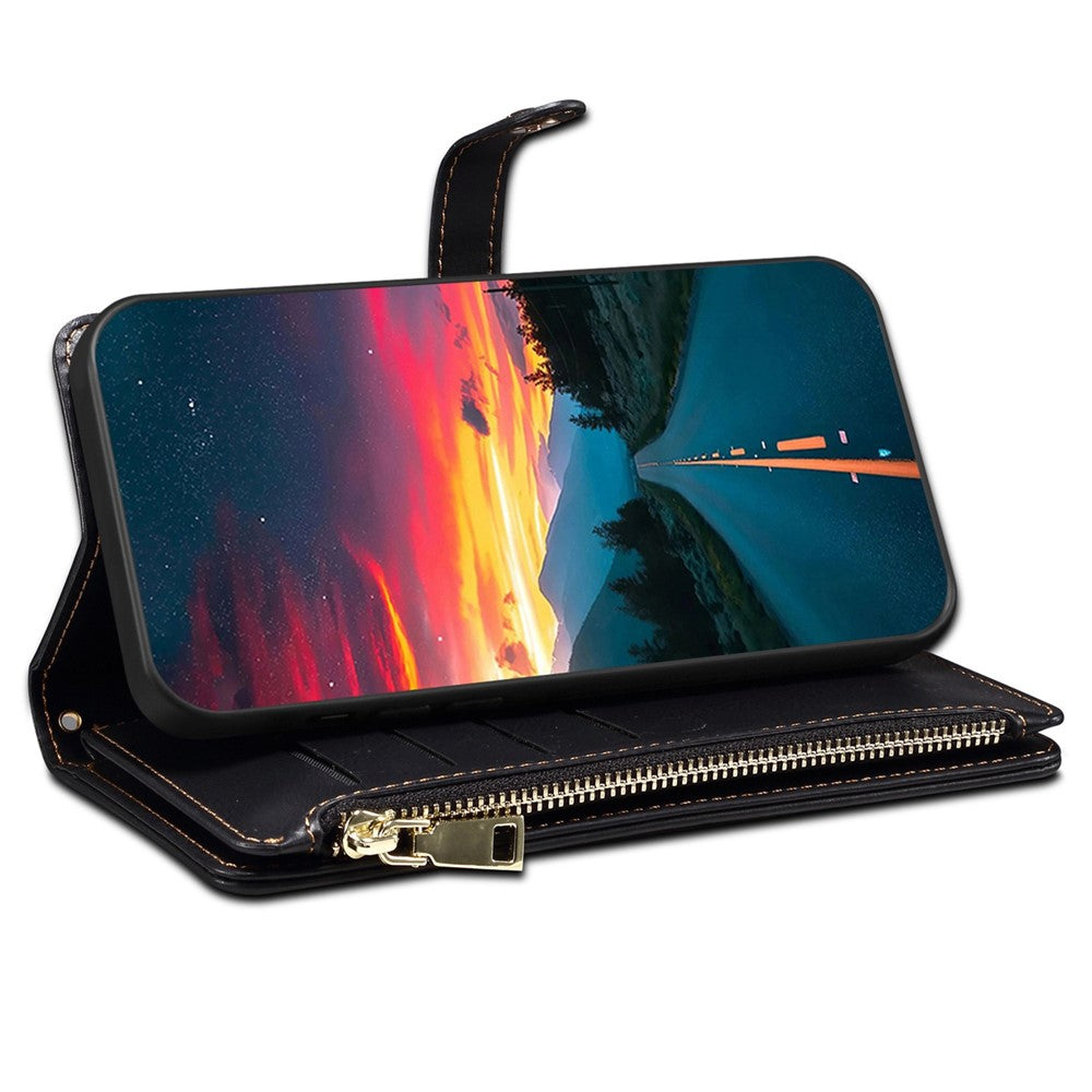 ESEBLE Galaxy Series For Samsung Galaxy S25+ Case Leather Zipper Phone Cover RFID Blocking