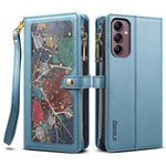 ESEBLE Galaxy Series For Samsung Galaxy S25+ Case Leather Zipper Phone Cover RFID Blocking