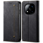 For Xiaomi Redmi Note 14 Pro 5G / Poco X7 5G Case Jeans Cloth Texture Anti-Scratch Leather Stand Phone Cover
