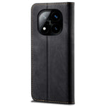 For Xiaomi Redmi Note 14 Pro 5G / Poco X7 5G Case Jeans Cloth Texture Anti-Scratch Leather Stand Phone Cover