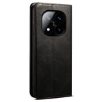 For Xiaomi Redmi Note 14 Pro 5G / Poco X7 5G Case Crazy Horse Texture Waxy Leather Wallet Stand Phone Cover