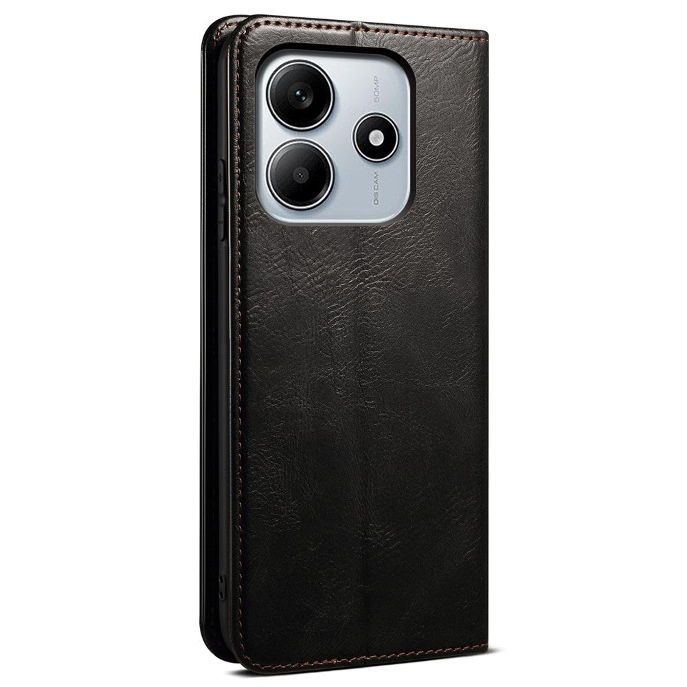 For Xiaomi Redmi Note 14 5G Case Crazy Horse Texture Waxy Leather Wallet Stand Phone Cover
