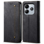 For Xiaomi Redmi Note 14 5G Case Jeans Cloth Texture Anti-Scratch Leather Stand Phone Cover